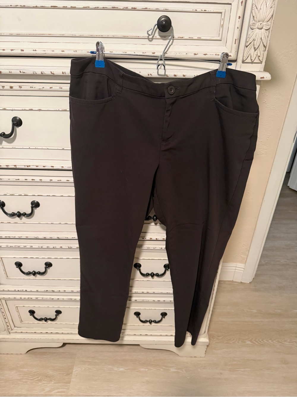 CJ Banks Brown Stretch Fabric Dress pants